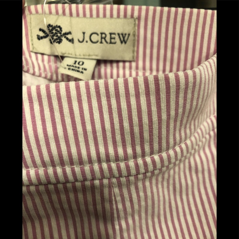 NWT J CREW Seersucker Skirt Sz. 10 - Picture 4 of 5